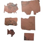 Vintage Letterpress Printing Block Antique Plates Lot Of 6