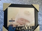 Malden Picture Frame Love You To The Moon   Back Baby Nib 5 x7   Black   Silver
