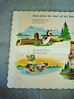 4 Each  Hamm   s Beer  1960 s   Paper Placemat Never Used Hamms Bear