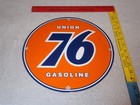 Vintage Union Oil Co Ca 76 Gasoline Service Station 11 3 4  Porcelain Metal Sign