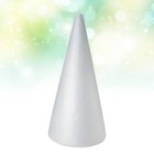 6 Pcs Children Craft Foam Cones White Solid For Christmas Handmade