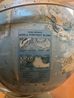 Vintage Rand Mcnally World Portrait Globe 12    Raised Relief Time Dial Metal