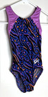 Gk Elite Cs Child S Small Gymnastics Leotard Purple Blue Black Orange Glittery