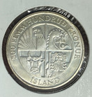 1974 Iceland 500 Kronur - 1st Settlement - 925 Silver