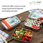 Stainless Steel Lunch     2 Tier Bento With Bonus Pod   3 Compartments     Leak P   