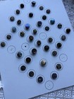 Vintage Assorted Button Sample Card Glass Metal Rhinestone Novelty Shank Buttons