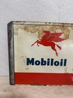 Vintage Mobil Metal Flat 5 Quart Oil Can Sign Oil Gas Pegasus 10x20   