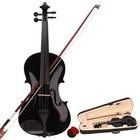 4 4 Basswood Acoustic Violin Fiddle Case Bow Rosin Black For Student Beginner Us