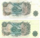 Bank Of England Great Britain 1 Pound      2 Pcs Choice U