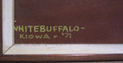 Kiowa Native American Gouache Painting By Bobby Hill  white Buffalo  Signed