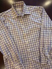 Giampaolo Mens Italian Button Down Shirt Plaid Size 44 17 5 Rare Luxury