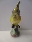 Vintage Ceramic Mcm Green Yellow Black Cockatoo Bird Figure 8 1 2 