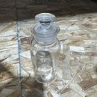 Antique Pharmacy Clear Glass Label Apothecary Jar Bottle W Stopper B   L O Co 11