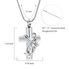3 Pcs Cremation Urn Necklace For Ashes Cross Dream Catcher Heart Keepsake Locket
