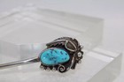 Vtg   925 Sterling Silver Turquoise Native American Hair Pin