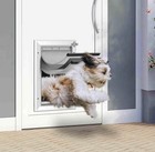  petoasis  Heavy Duty Aluminum Dog Door With Medium For Door  Silvery White