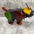 French Bulldog Metal Sculpture Rainbow Artisan Crafters Kitschy Folk Art