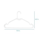 Heavy-duty Non-slip Plastic Clothes Hangers With Double Hooks White 10 Pack