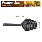 2pcs Plastic Skimmer Ladle With Handle Strainer Colander Ice Shovel Black