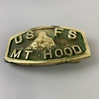 Us Forest Service  1970s Belt Buckle Solid Brass Mt  Hood Oregon