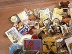 Vintage - Now 70  Piece Lot Enamel Push Pins Lapel Pins Variety Pinback Lot  2