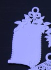 German Dresden Embossed Scrap Art Die-cut White Set 3 Gift Tags Card Mix Media