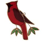 Stained Glass Cardinal Suncatcher Sun Catcher Ge141  Beautiful   Free Shipping