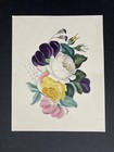 Antique 19th Watercolour Painting  Victorian Flowers  Signed  1847