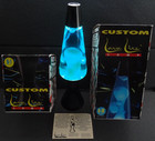 Spencer Gifts Custom Lava Lamp Lite G18 Blue Liquid White Lava B1 Black Base 90s