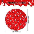 Christmas Tablecloth Round 70 Inch Snowman Christmas Table Cover Red Snowman    
