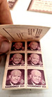 Lot Of 5 Vtg Unused Vending Stamp Book- Twelve 8c Eisenhower   Four 1c Jefferson