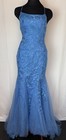 Prom Dress Mermaid Spaghetti Straps Backless Formal Evening Gown Sz 8