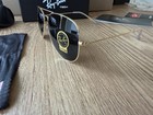 Ray-ban Rb3025 Aviator Pilot Sunglasses Gold Frame With Black Lens 58-14 Mm
