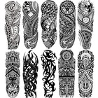 Full Arm Temporary Sleeve Tattoo For Men   Women - Waterproof Tribal Designs  10
