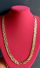 Vtg Rare 925 Italy Silver Tricolor Braided Necklace   Bracelet Set