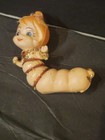 Rare Vintage 1960s Japan Pixie Caterpillar Christmas Ornament Mid Century Kitsch