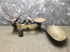 Antique Buffalo Scale Co  Usa Cast Metal Candy Scale W  Cast Iron tin Tray  122