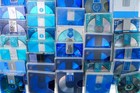 33x Blue Blank Minidiscs Md Mixed Brands W  Storage Case  used 