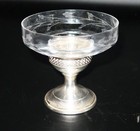 Cartier Crystal   Sterling Silver Champagne Sherbet Nut Dish Candy Seafood Bowl