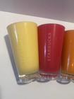 Rare Yellow red green  Orange  Starbucks Poolside Acrylic Tumblers Set Of 5