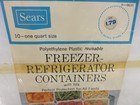 Vtg 1970 s Sears 1 Qt  Storage Freezer Refrigerator Containers 10 Pack Nos Rare