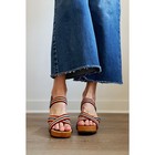 Vintage 1980s Rainbow Wood Heel Sandals By Connie 6