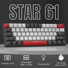 Camiysn 60  Mechanical Gaming Keyboard mixed Black Grey blue Switch   Black 