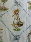 Vintage Holly Hobbie Twin Flat Sheet American Greeting Corp 1976 Garden Flowers