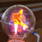 Vintage Aerolux Airplane Light Bulb Glows Orange  no Box 