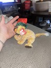 Ty Jinglepup Beanie Babies Holiday Plush Dog With Red Santa Hat 2000