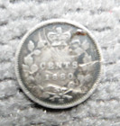 1880 H Canada Five 5 Cent Victoria Sterling Silver Nickel Coin