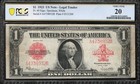 1923  1 Legal Tender Note Pcgs 20 Comment Fr 40 Red Seal One Dollar Bill 38932