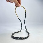 Square Edged Black Skunk Venetian Trade Beads