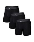  Men s Core Cotton Boxer Brief With Fly  Pouch  3-pack Small Black graphite